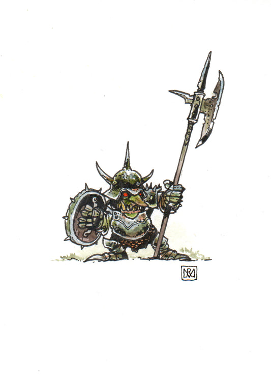 Moss Goblin - A6/4x6" Colour print