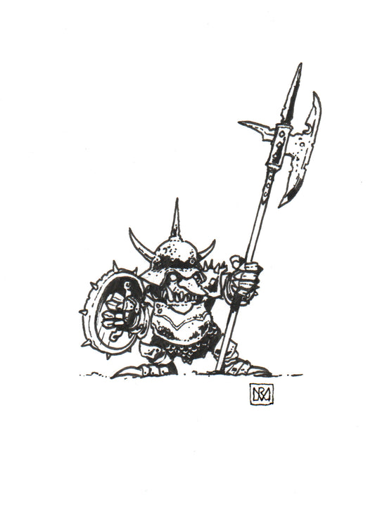 L'il Goblin - A6/4x6" Black and White print