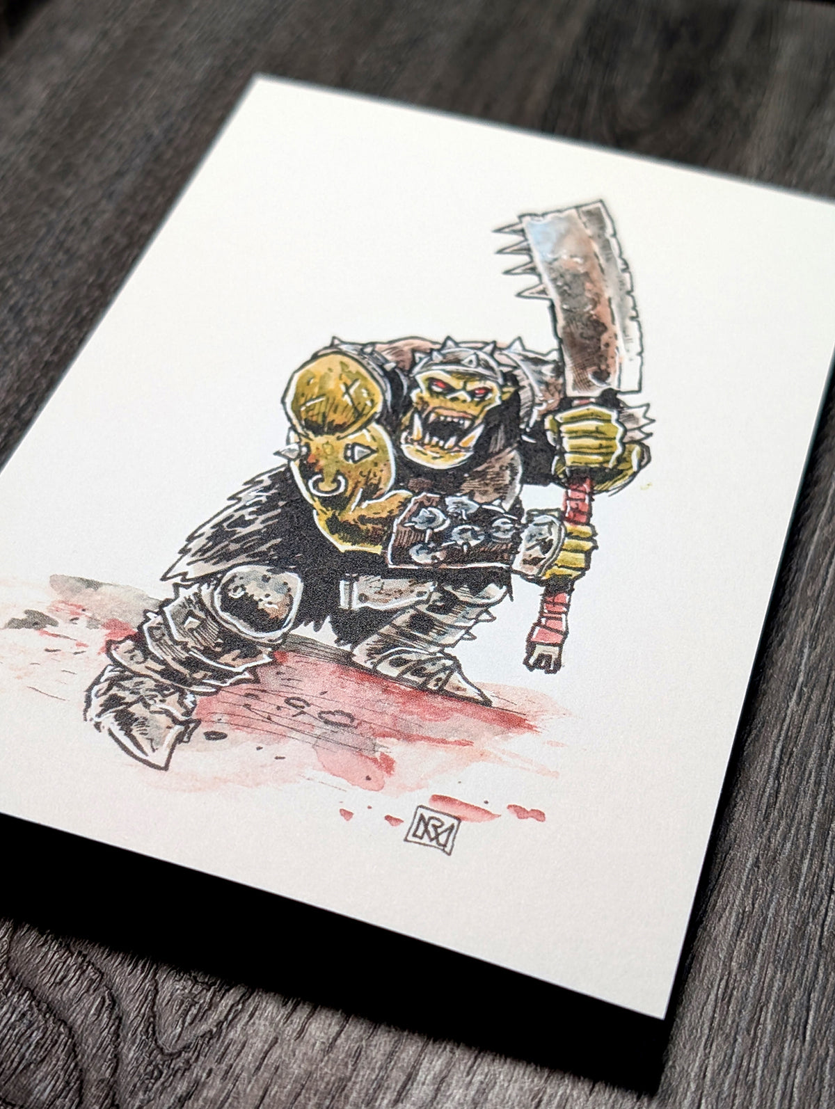 Cleaver Orc - A6/4x6" Colour print