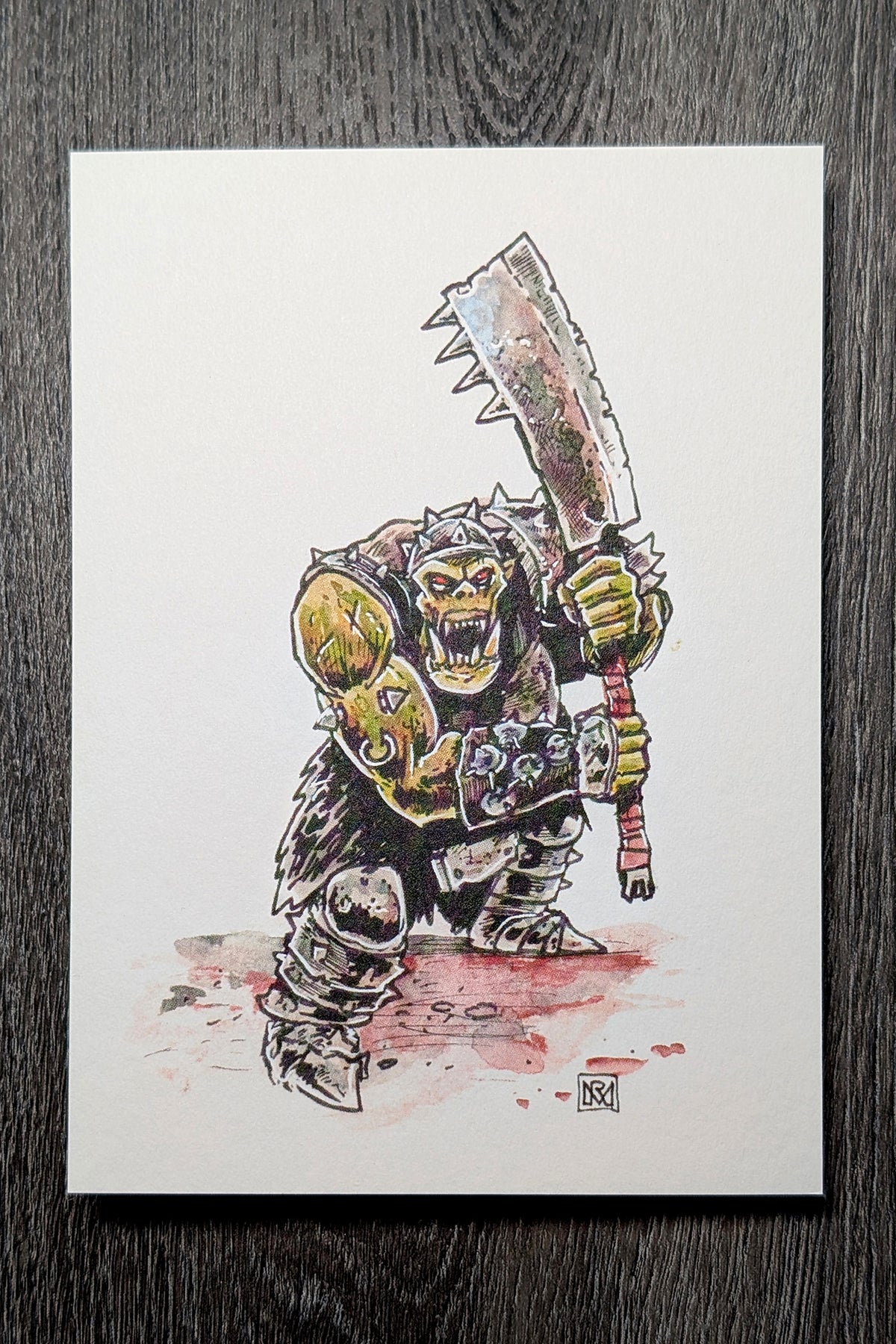 Cleaver Orc - A6/4x6" Colour print