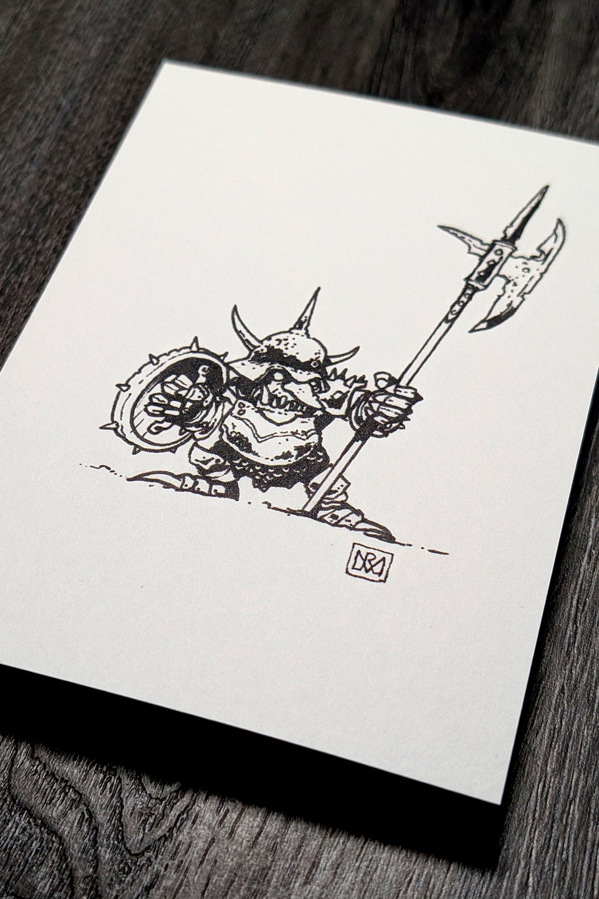 L'il Goblin - A6/4x6" Black and White print
