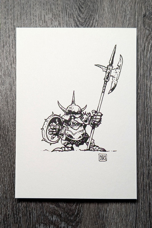 L'il Goblin - A6/4x6" Black and White print