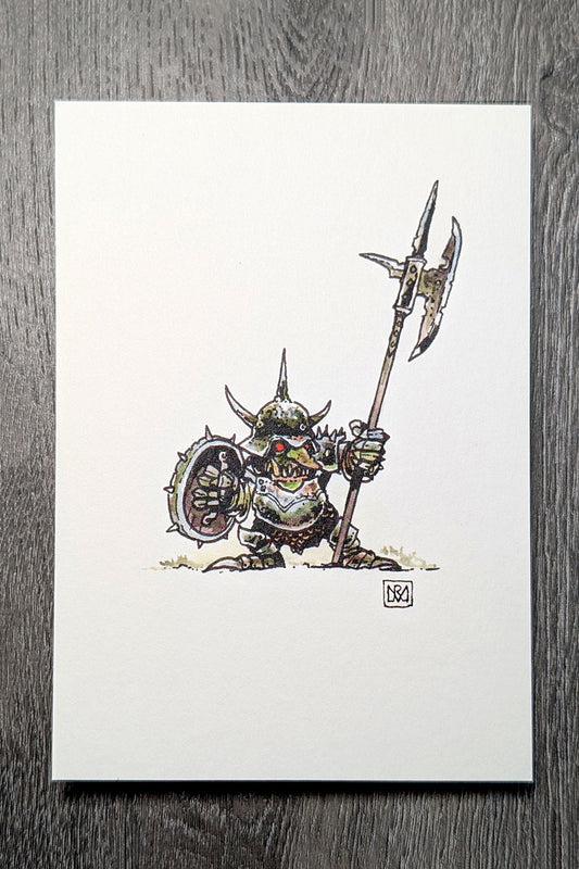 Moss Goblin - A6/4x6" Colour print