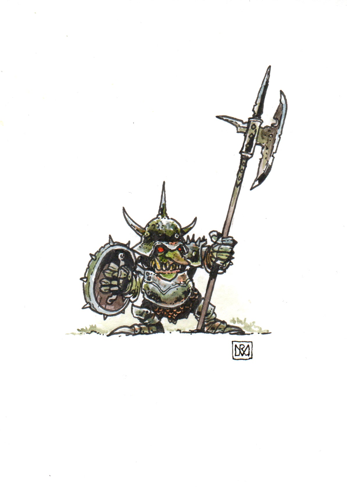 Moss Goblin - A6/4x6" Colour print