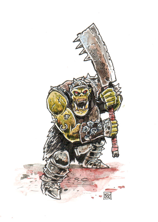 Cleaver Orc - A6/4x6" Colour print