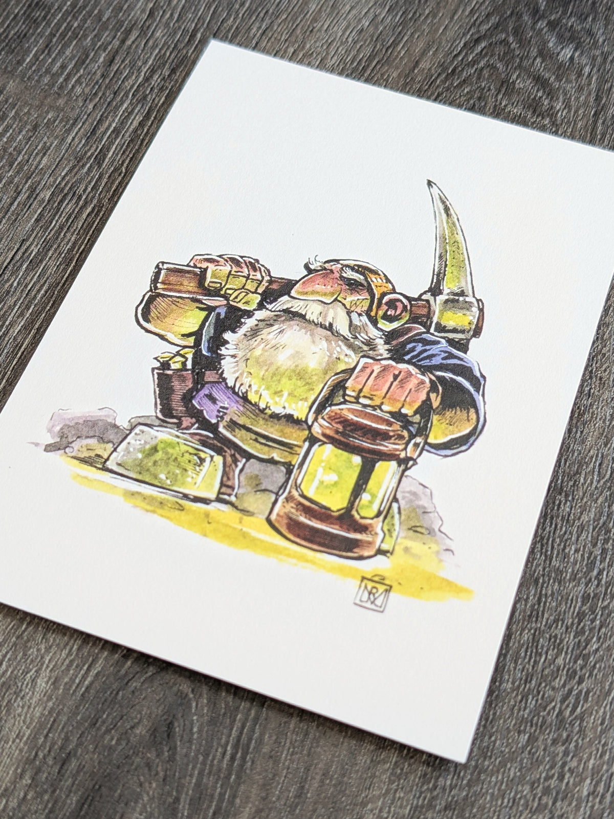 Diggy Diggy Dwarf - A6/4x6" Colour print