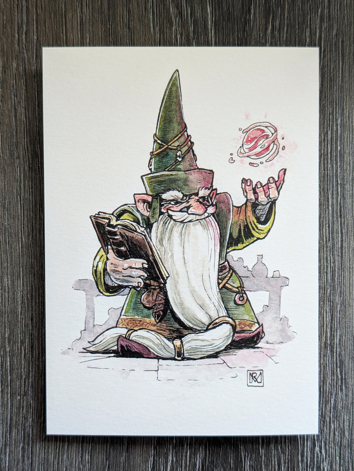 Gnome Conjuror - A6/4x6" Colour print