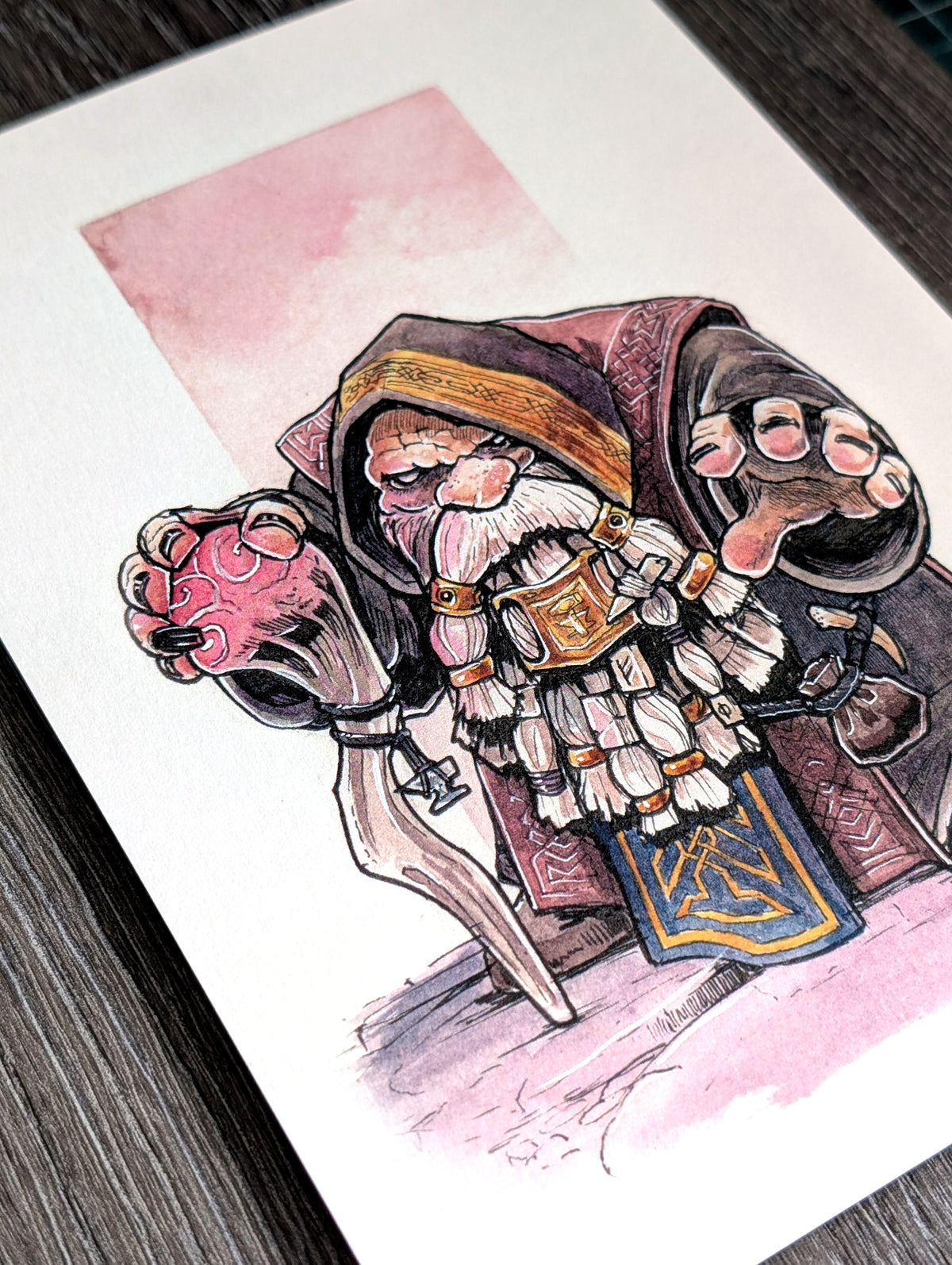 Dwarven Shaman - A5/6x8" print