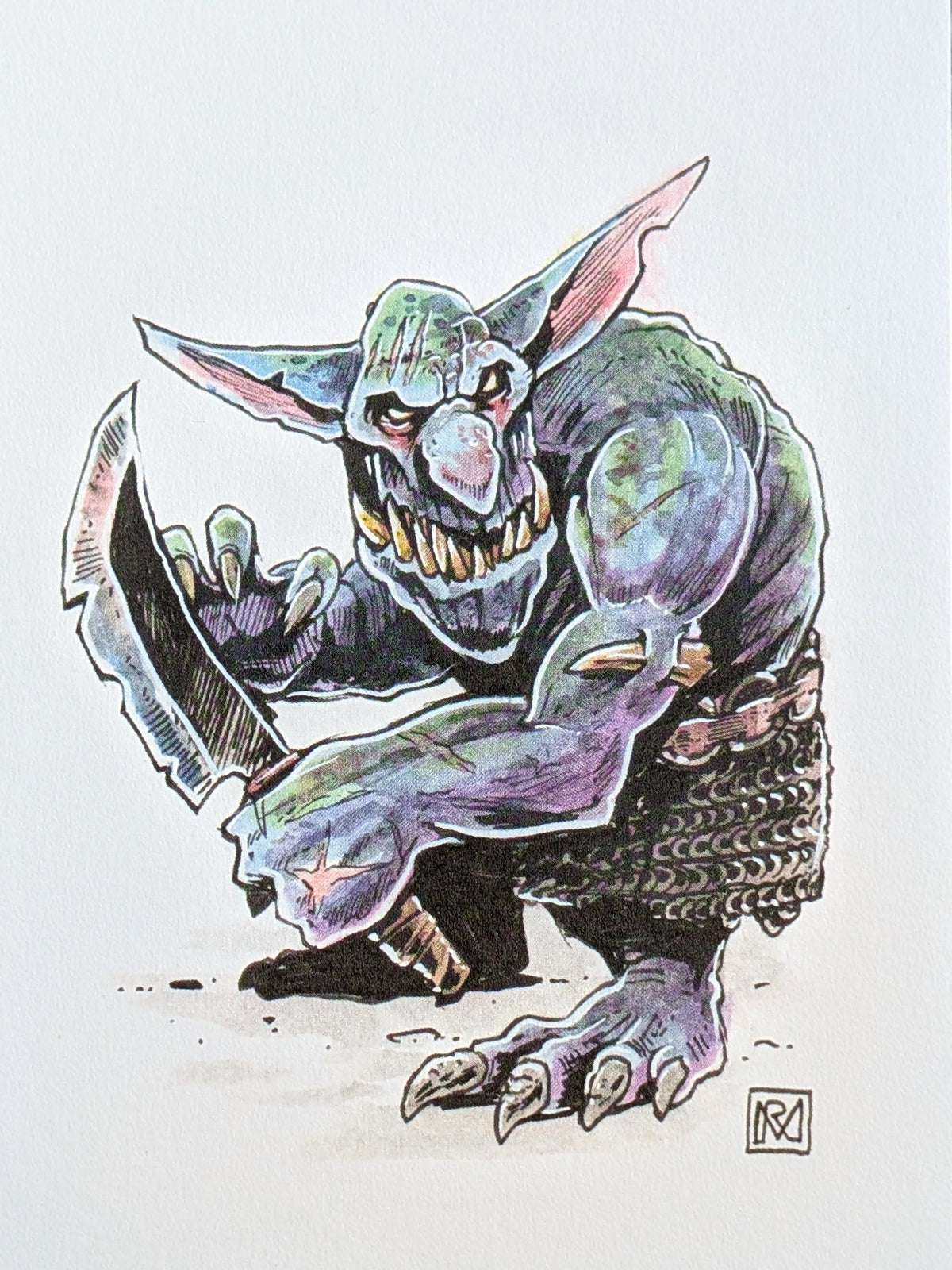 Cave Goblin - A6/4x6" Colour print