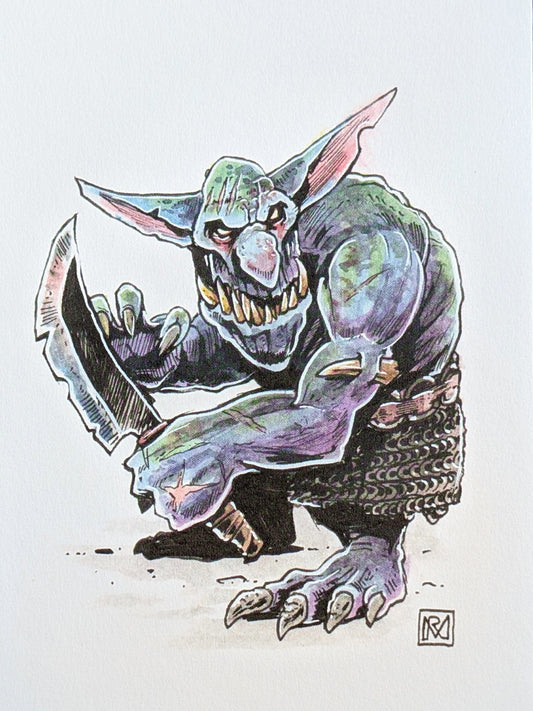 Cave Goblin - A6/4x6" Colour print