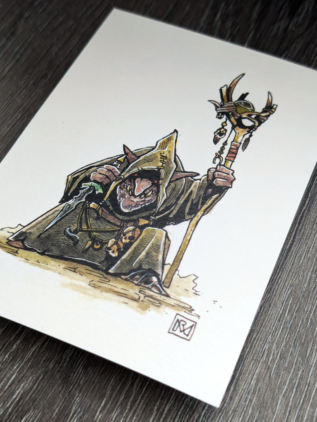 Goblin Shaman - A6/4x6" Colour print