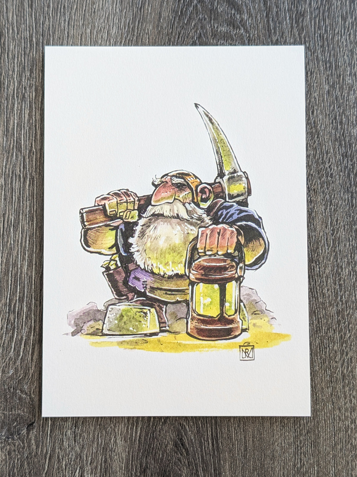 Diggy Diggy Dwarf - A6/4x6" Colour print