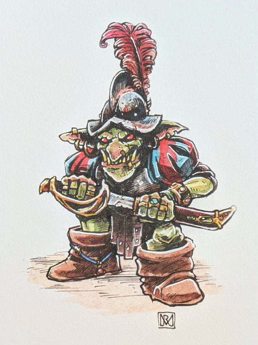 Bucaneer Goblin - A6/4x6" Colour print