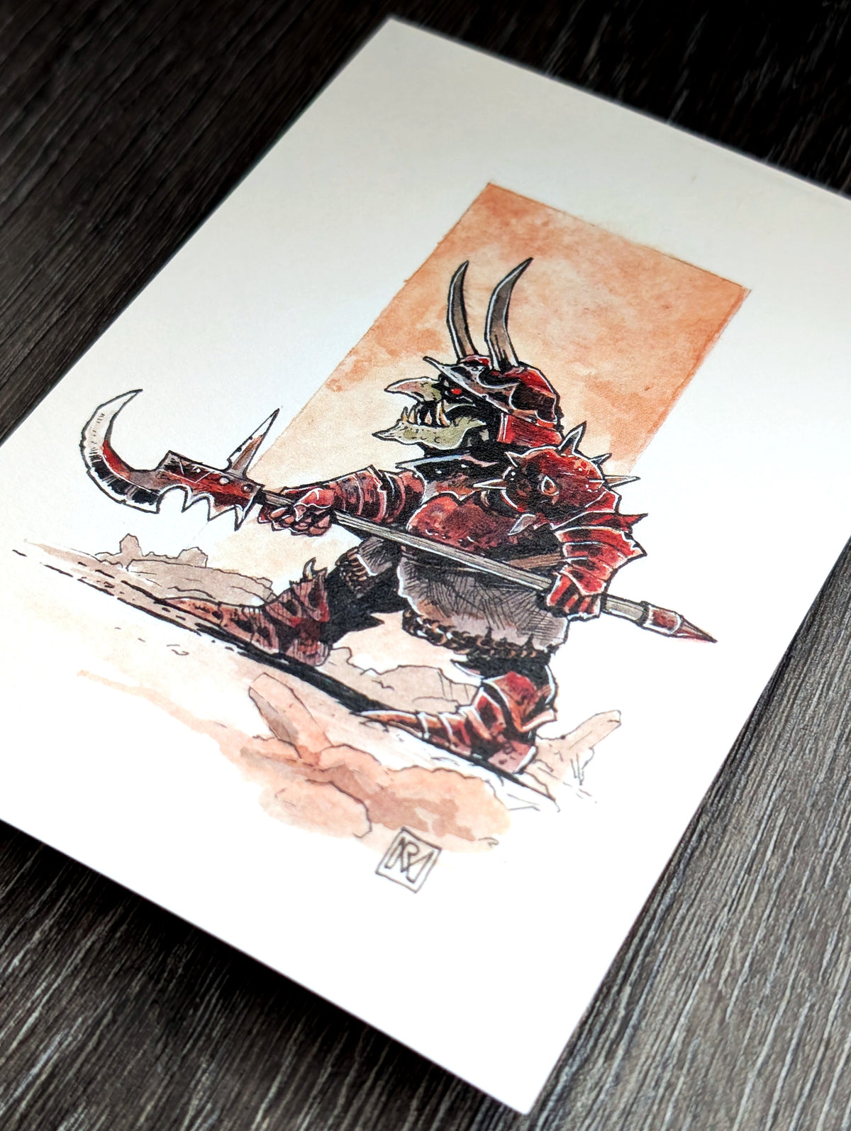 Horned Goblin - A6/4x6" Colour print