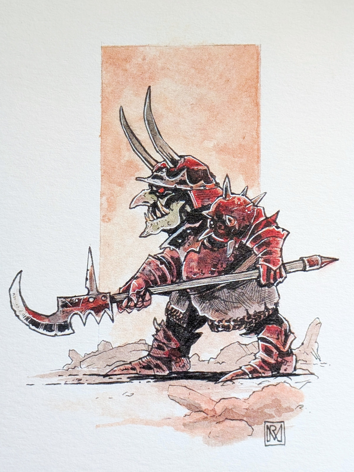 Horned Goblin - A6/4x6" Colour print