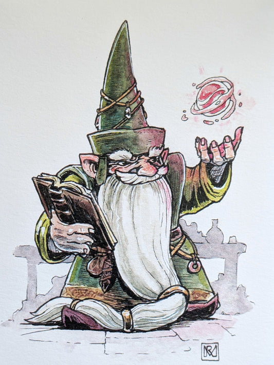 Gnome Conjuror - A6/4x6" Colour print